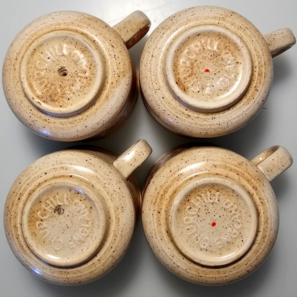 🇬🇧 Vintage Churchill Wild Strawberry Tea Cup  - Set of 4 - Picture 4 of 15